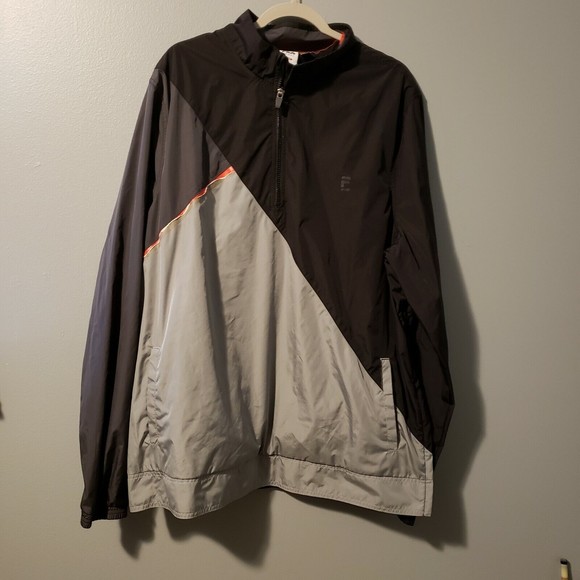 Fila Sport Golf Windbreaker 1/4 Zip / Side Zip Jacket Sz 2XLT - Picture 2 of 12